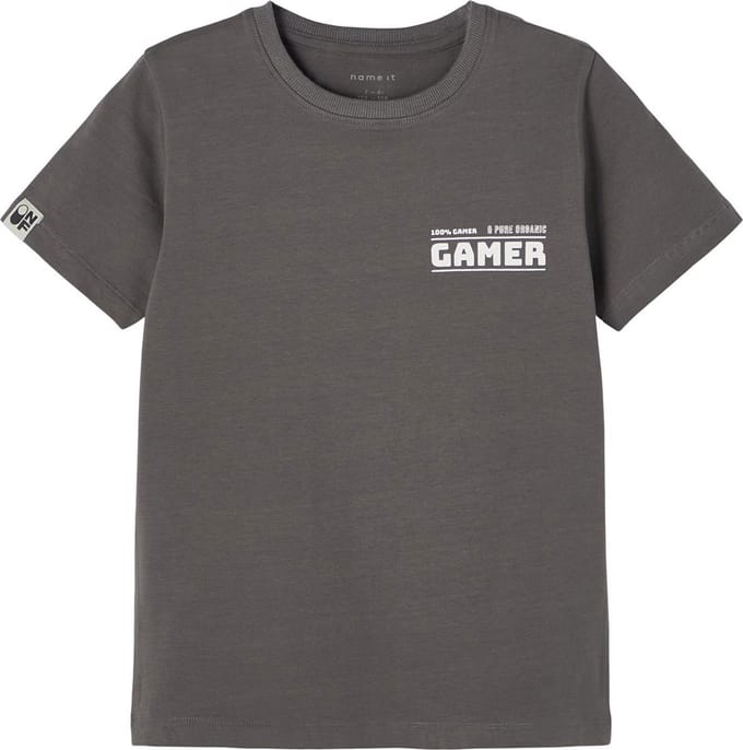 Name it t-shirt jongens - grijs - NKMbumka - maat 116