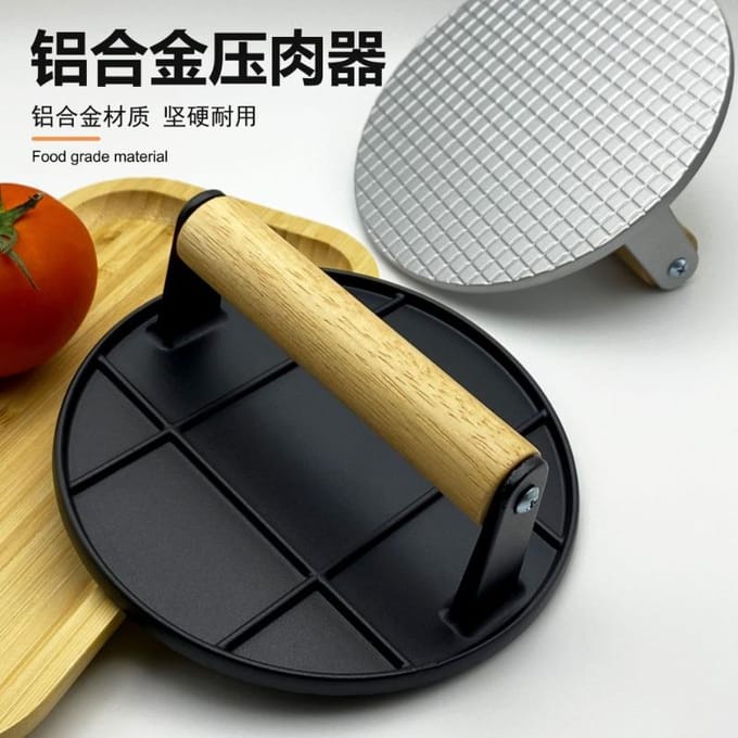 Grillpers, Zware Uitvoering Multifunctioneel-Vleespers, Sandwich- & Baconpers-Burgerpers Patty Maker Voor Keuken Rond white