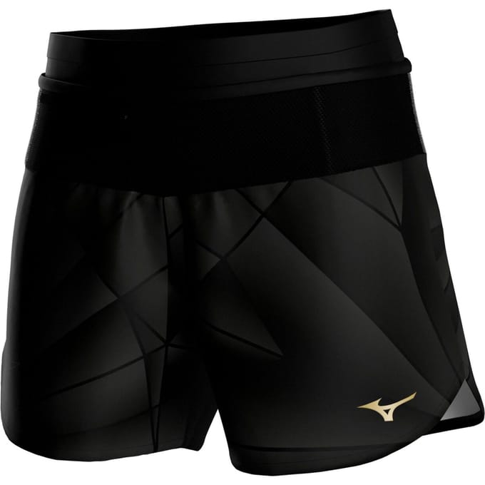 Mizuno Active Graphic Multi Pocket 4in Hardloopshorts Dames