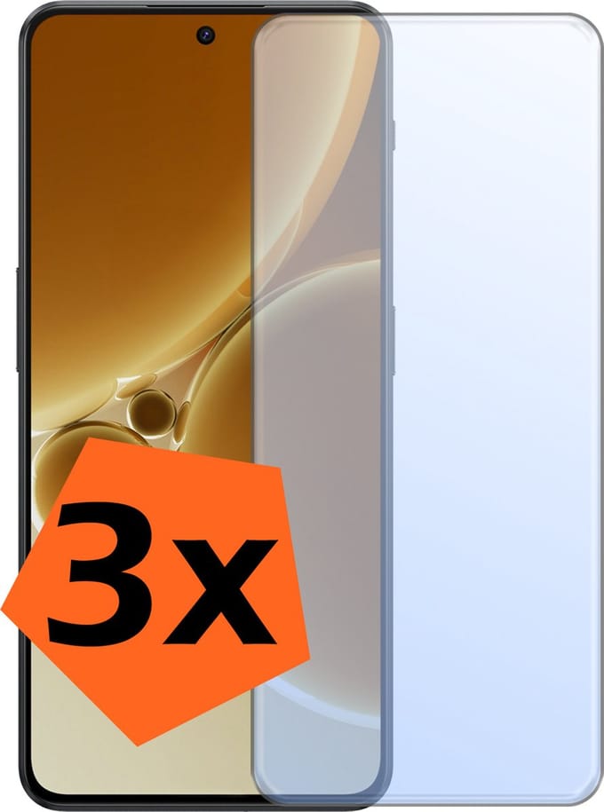 Screenprotector - 3 Stuks - Geschikt voor OnePlus Nord 3 - Extra Sterk - Gehard Glas - Beschermglas - Tempered Glass - Screen Protector