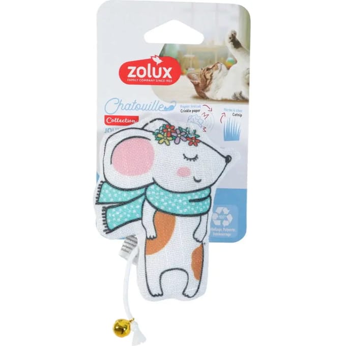 Vogeltje met belletjes en bloemen voor katten Zolux