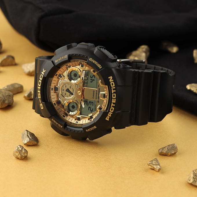 G-Shock Classic Style GA-100GGB-1A9ER Black and Gold Horloge