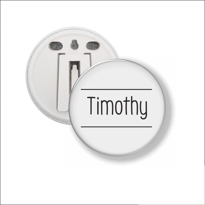 Button Met Clip 58 MM - Timothy