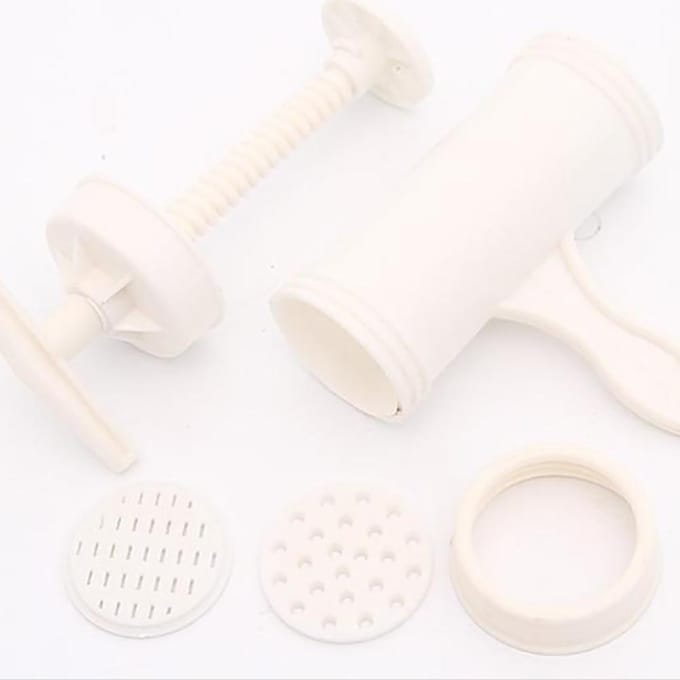 Plastic Handmatige Pastamaker Noodle Persmachine Spaghetti Machine Handmatige Keukengereedschappen wit