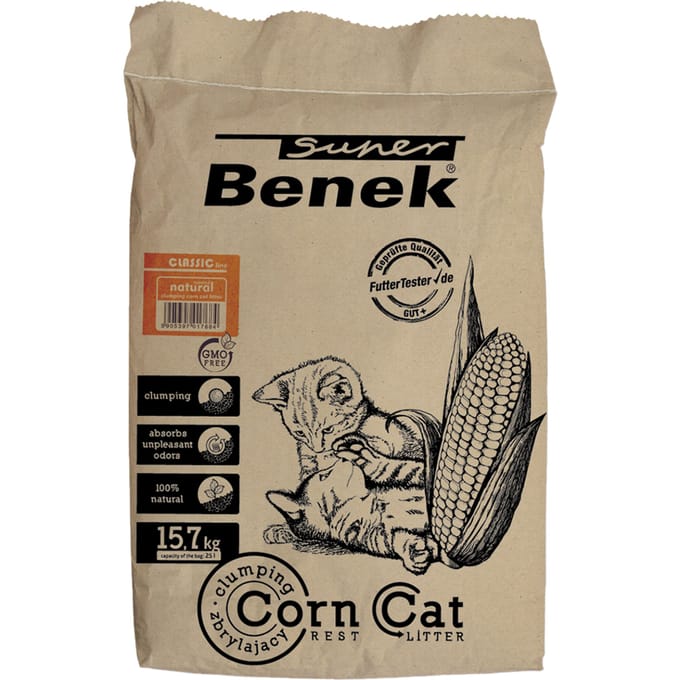 Certech Classic Corn Cat Litter Natural Clumping 25L