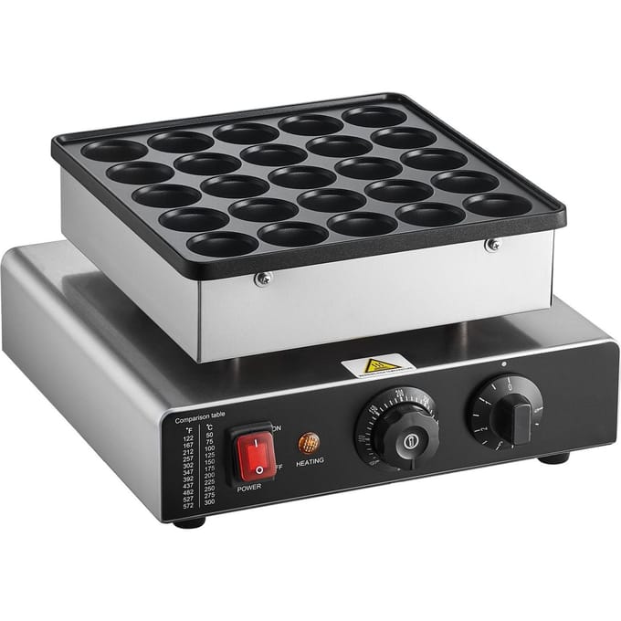 25PCS Mini Machine à Pancakes Commerciale Électrique Dutch Baker Grill à Poffertjes