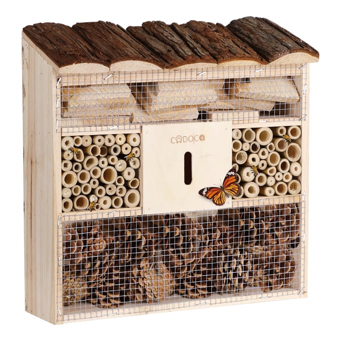Cadoca Insectenhotel nestkastje 30,5x9,5x31cm