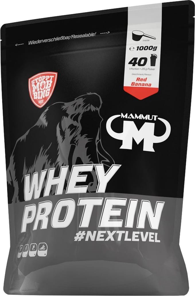 Mammut Whey Protein (1000g) Red Banana - Eiwitten - Wei-eiwit concentraat