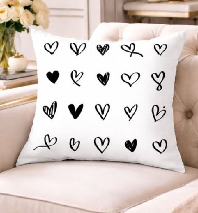 Black & White Living Collection Kussenhoes - 45 x 45 cm