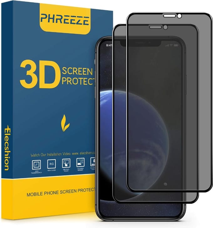 2x Privacy Screenprotector - Geschikt voor iPhone 11 Pro Max -Screen Protector - Plakgarantie