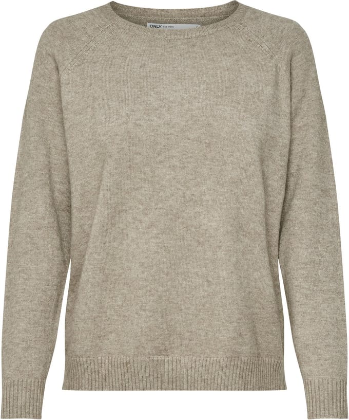 Only Trui Onllesly Kings L/s Pullover Knt Noo 15170427 Beige/w. Melange Dames Maat - S