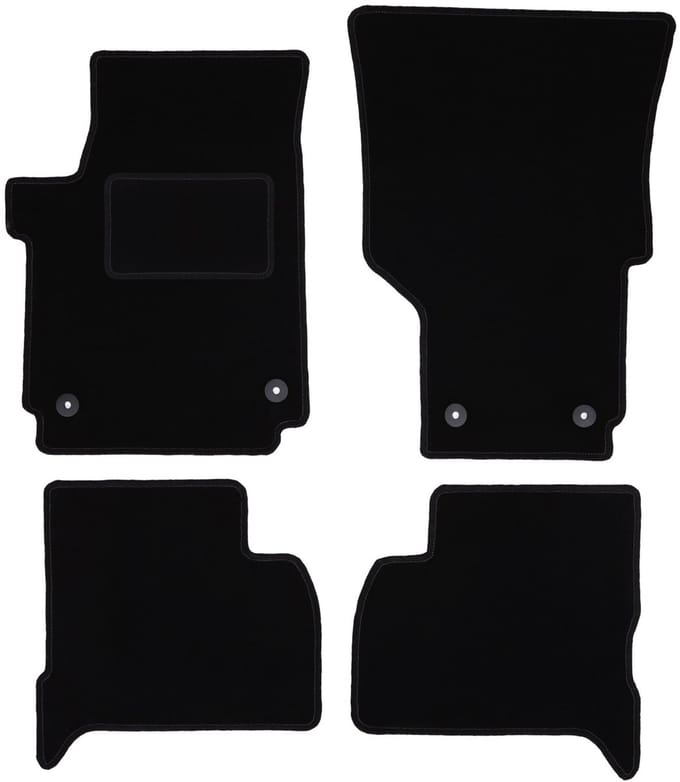 Zwarte veloursmatten voor: Volkswagen Amarok pick-up (2010-)