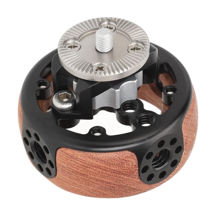 Camera Ronde Handgreep met 1/4in 3/8in voor Arri M6 Rozet Houten Rotatie Snelkoppeling Camera gray
