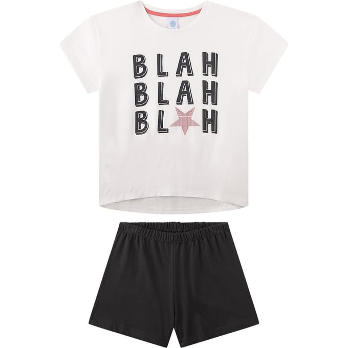 Sanetta Pyjama Pyjama Teenager Blah kurz Set van 1