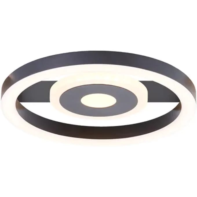 Brilliant Maureen - Plafondlamp - LED 12W - 3000K - Zwart