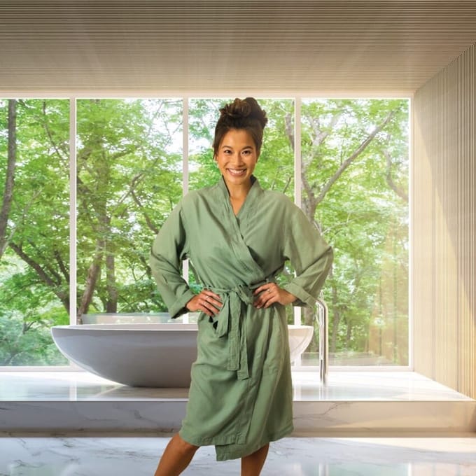 Kayori Izakaya Kimono Tencel - Groen - M