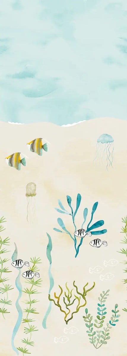 Sam & Luca - Splashing Dolphins Coral uni beige