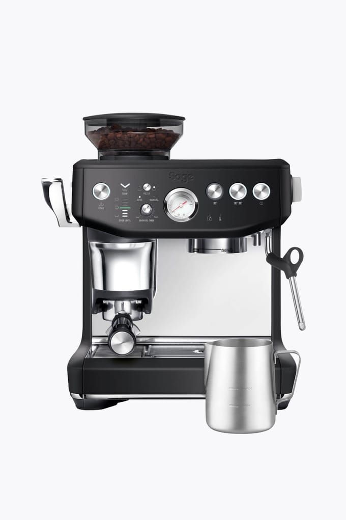 Sage SES876BTR the Barista Express Impress Black Truffle - Pistonmachine - Assisted tamping