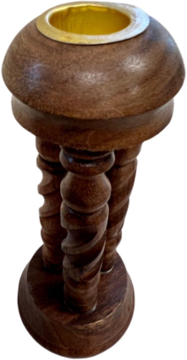 Kegel wierook brander / kaarsenstandaard - klein - 15cm