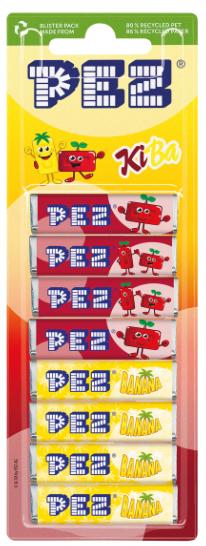 Pez Cerise-Banane 8 pièces.