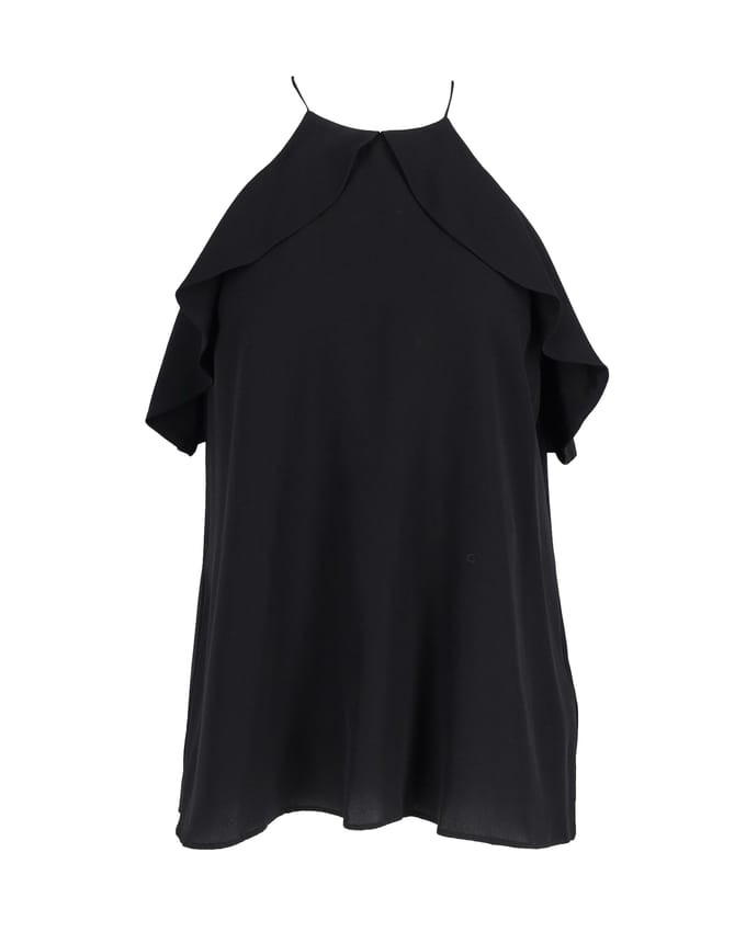 Zimmermann blouse met ruches in zwarte zijde