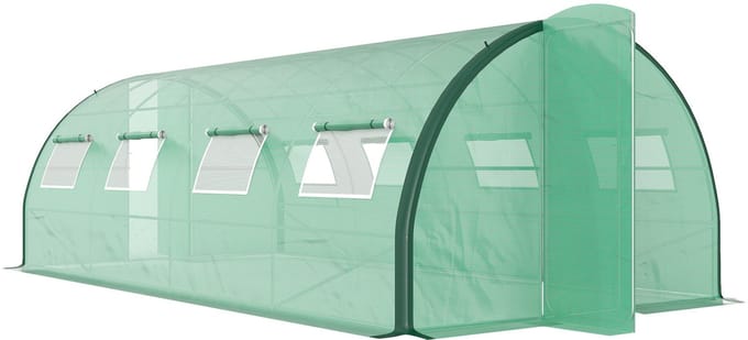 Outsunny-Tunnel Green House-600x300x200cm-PE-Vert