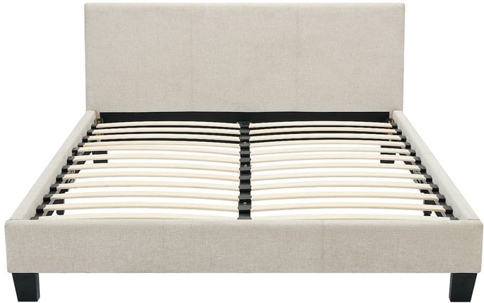 Vente-unique Bedframe stof beige 140 x 190 cm