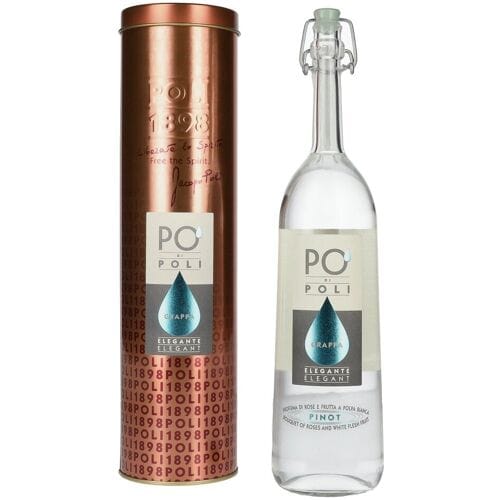 Poli Grappa &amp; Gedistilleerd Poli Po' Di Poli Grappa Elegante 40% Vol. 0,7l in Tinbox
