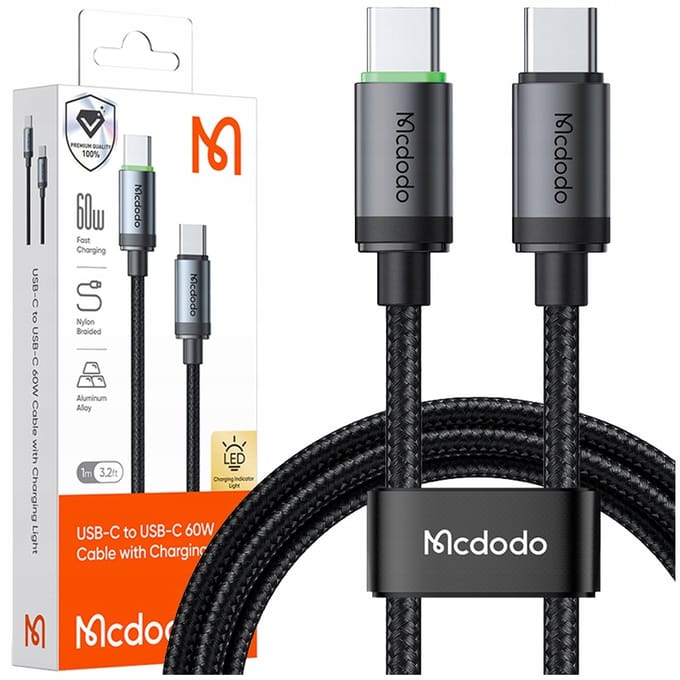 Mcdodo Usb-C Snellaadkabel Voor Samsung Apple Usb Type C 3A 60W 1M