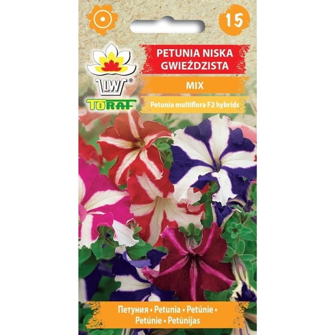 Petunia Low Starry Color Mix Bloemzaden-613 Toraf