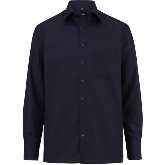 OLYMP Luxor Overhemd, Modern Fit, New Kent, Marineblauw