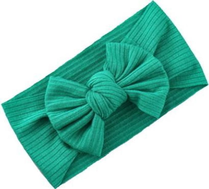 Kinder Haarband Aqua Strik / Bow | Microfiber | 0-6 jaar | Fashion Favorite