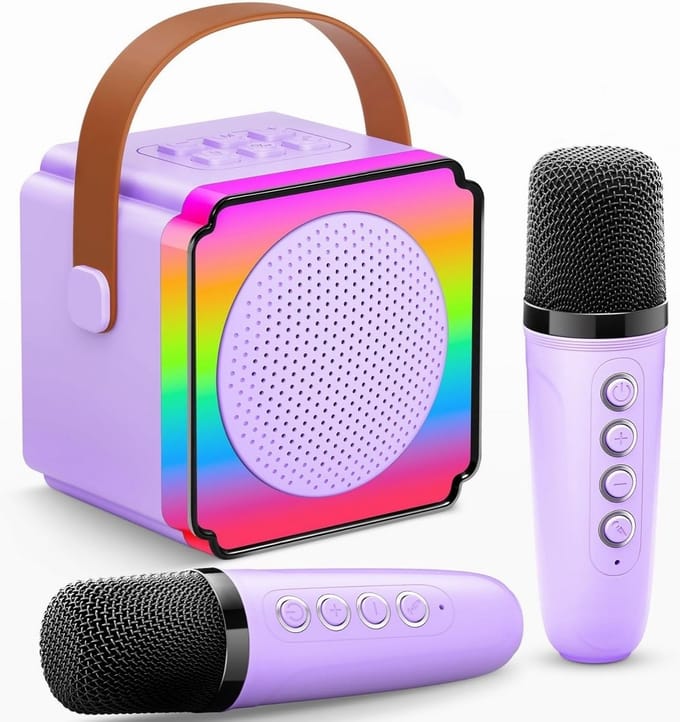 Karaoke Machine Speelgoed voor Urenlang Zangplezier in Paars