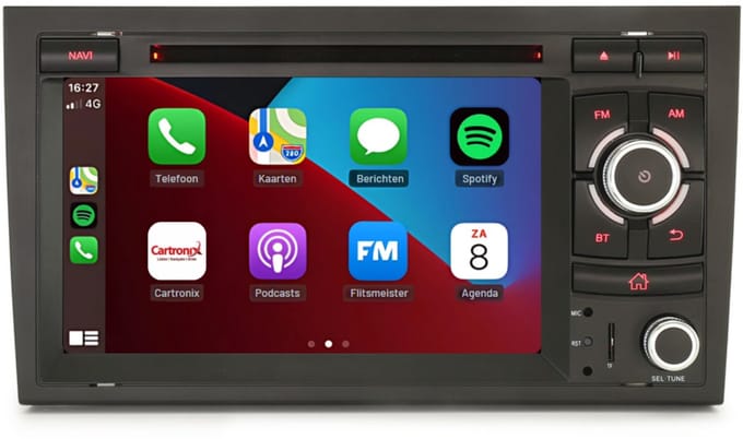 Carplay voor Audi A4 S4 RS4 Seat Exeo | 2002 t/m 2009 | Android 13 | Draadloos Apple Carplay & Android auto | 4GB + 64GB | 8-Core processor | Cartronix | 2025 model | 2002 2003 2004 2005 2006 2007 2008 2009 | Bluetooth & Wifi