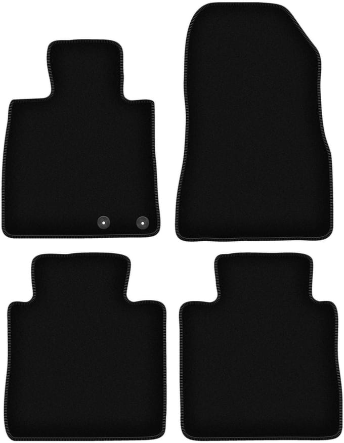 BASIC zwarte veloursmatten voor: Nissan Note II hatchback (2012-)