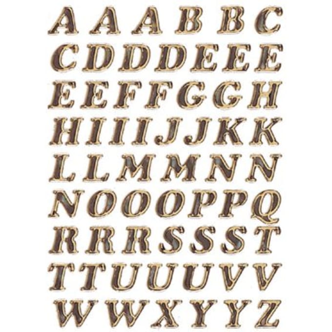 Etiket HERMA 4192 8mm letters A-Z goudfolie 61 stuks