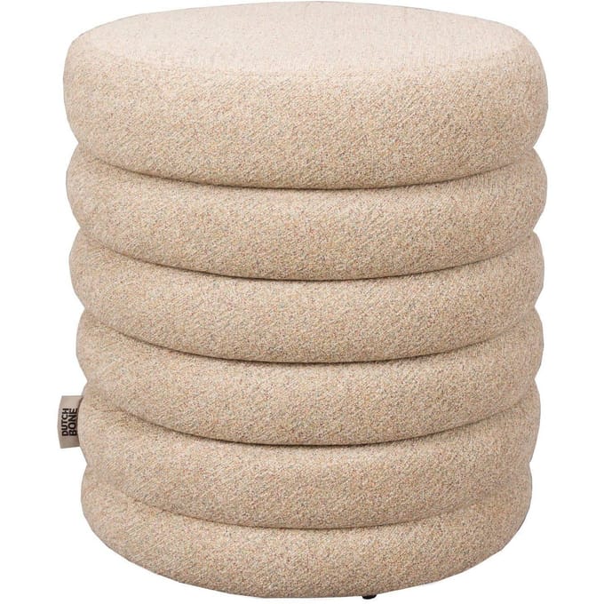 Dutchbone Fern Poef Beige