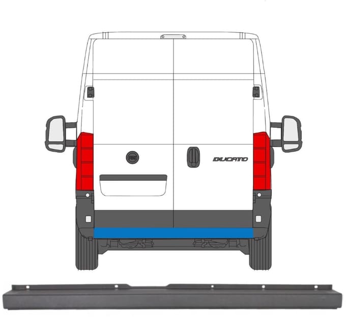 Achterbumper voor Peugeot Boxer 2006-2018
