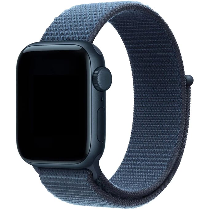 2+1 | Apple Watch Bandje Flyne - Geweven - Nylon - Ankerblauw