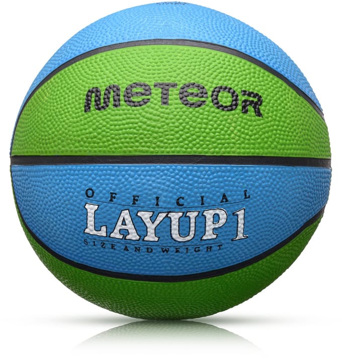 Meteor Layup 1 - Basketbal - kleur blauw/groen
