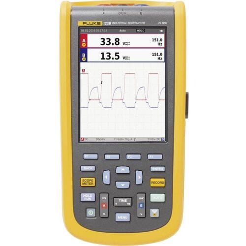 Fluke 123B/EU Handoscilloscoop 20 MHz 2-kanaals 4 GSa/s 400 kpts Multimeterfuncties 1 stuk(s)