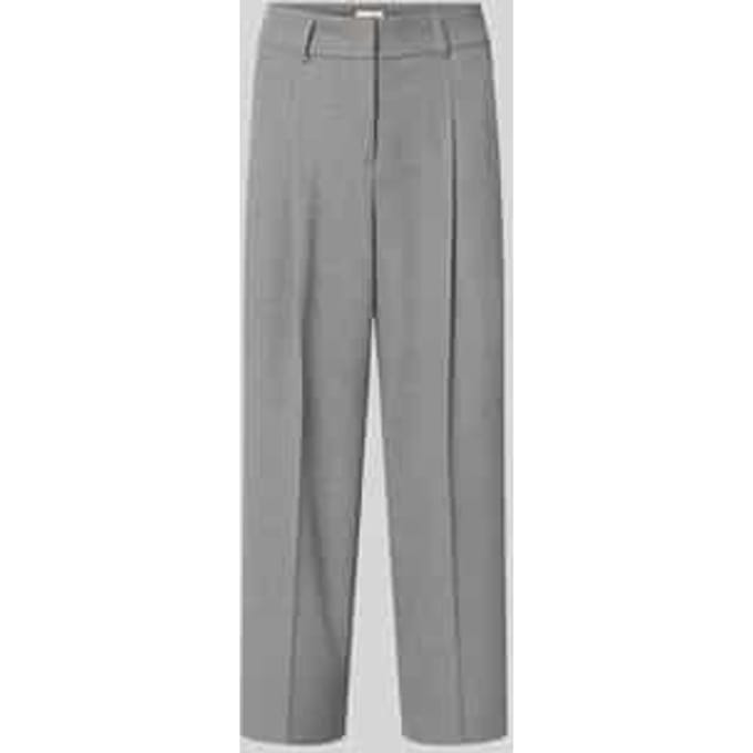 Regular fit bandplooibroek met viscose, met wol model 'SLOANNE'