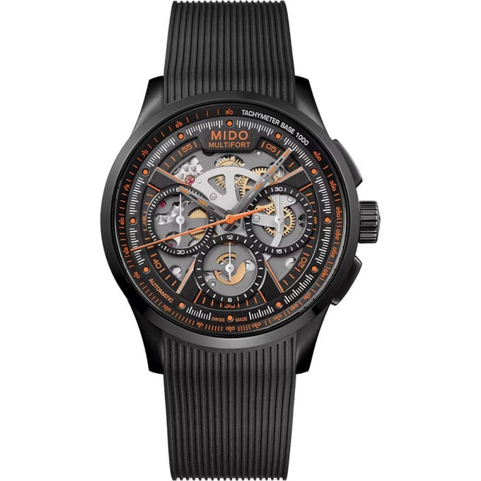 MIDO Multifort M0386623705000 Multifort Skeleton Chronograph Horloge