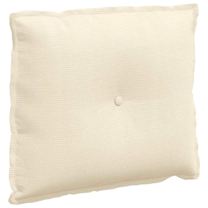 vidaXL - Rugkussen - Crèmekleurig - 60 - x - 50 - x - 19 - cm - Corduroy - stof