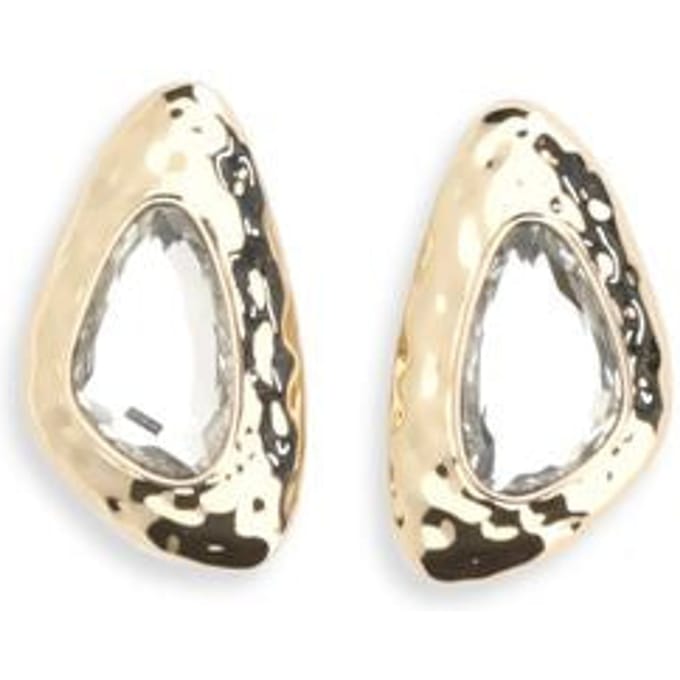 Zebra Gold Messing Oorbellen