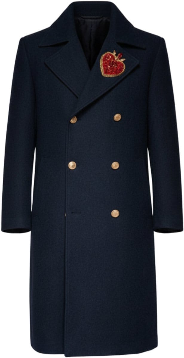OMBRE Jas - Knopen - Effen Marine XL
