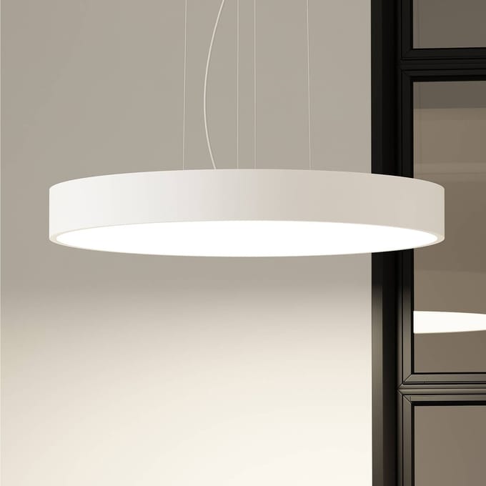 Arcchio LED hanglamp Noabelle, Ø 80 cm, wit, metaal