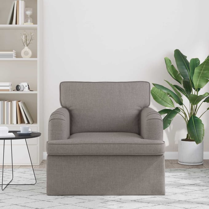 vidaXL - Bank - Taupe - 84 - x - 80 - x - 85 - cm - Stof