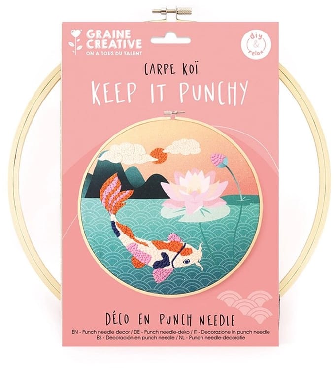 Graine Creative punch needle set - Koi karper creatief handwerk.
