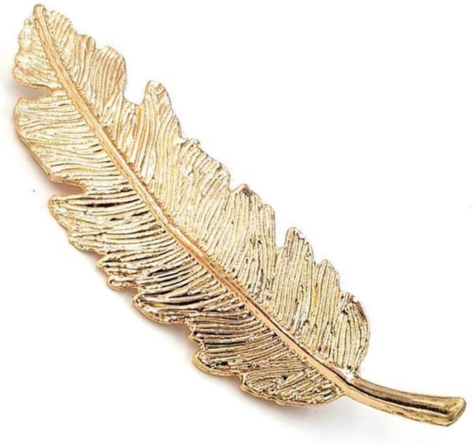Haarspeld haarclip rose-goldkleurige veer